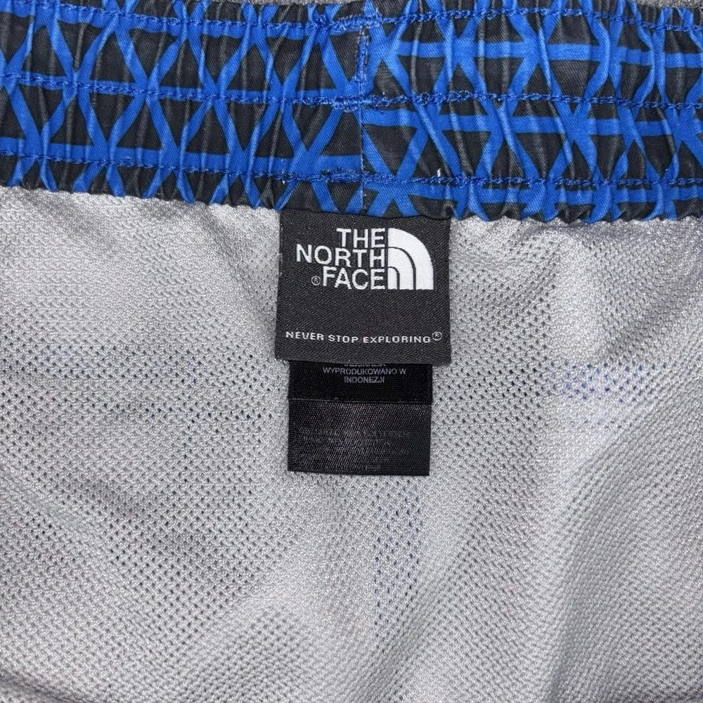 The North Face Swim Trunks Men's XL Blue Black Geometric Print Board Shorts Mesh